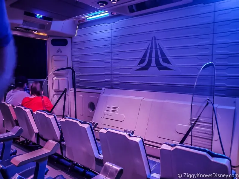 Star Tours the Adventures Continue ride vehicle with dividers