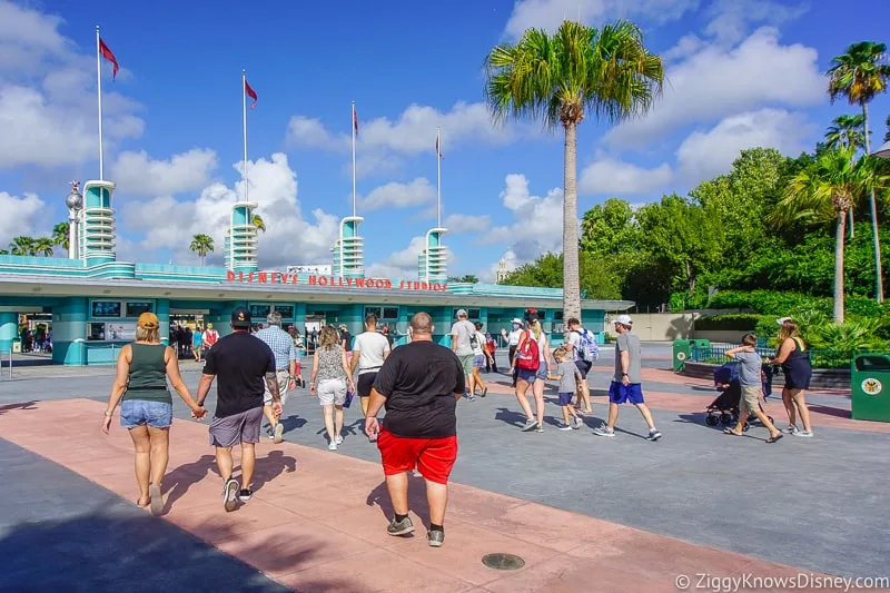 walking to the entrance of Disney's Hollywood Studios
