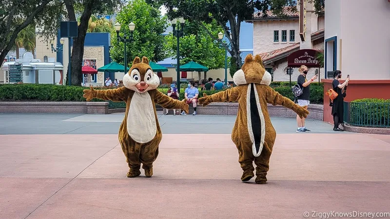 Chip and Dale character motorcade Hollywood Studios