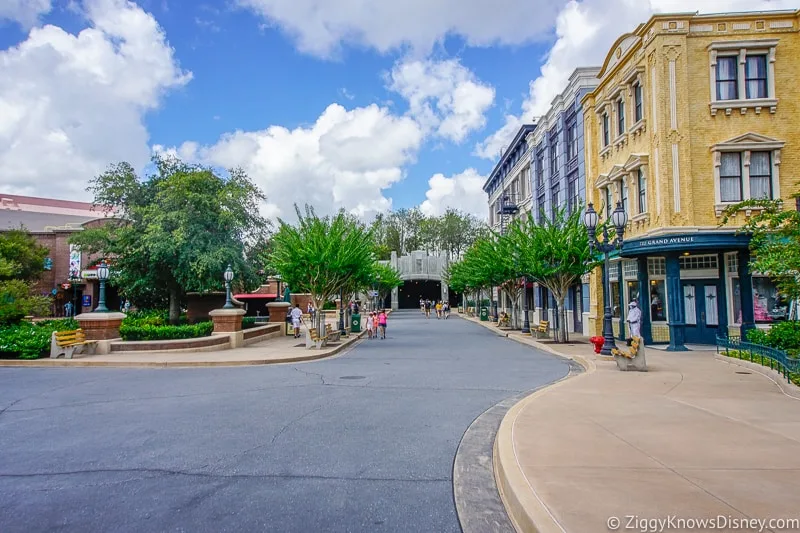 Empty Grand Avenue Hollywood Studios