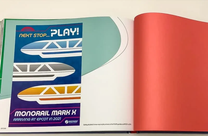 Last page of Disney Monorail book with Play Pavilion concept art