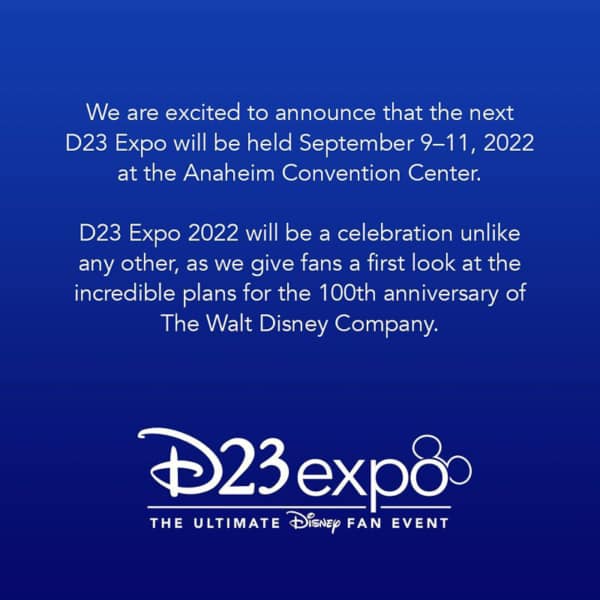 D23 Expo postponed until 2022