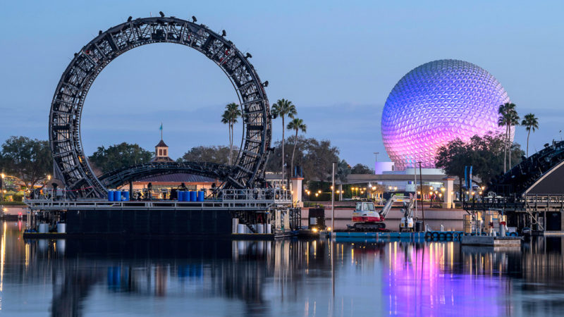 Disney Harmonious fireworks show barges