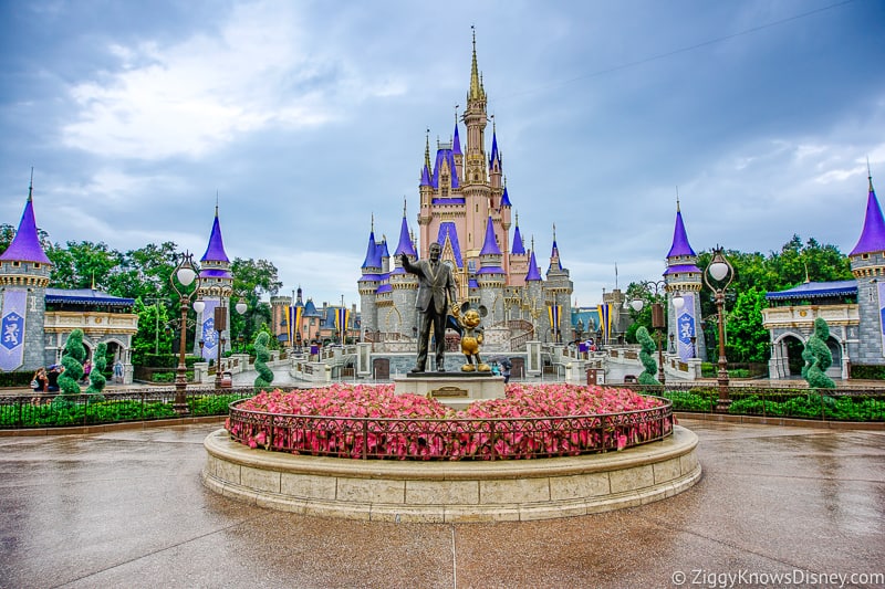 In front of Cinderella Castle after reopening