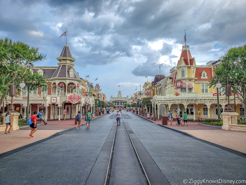 Empty Main Street USA Magic Kingdom