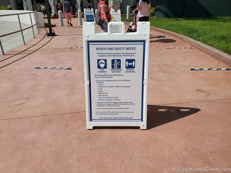 Disney park safety signs
