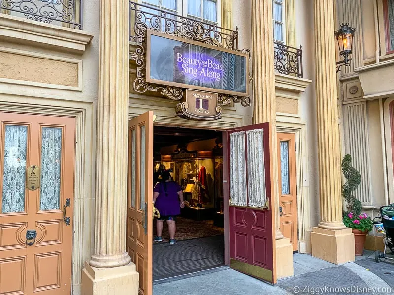Beauty and the Beast Sing-Along entrance France EPCOT