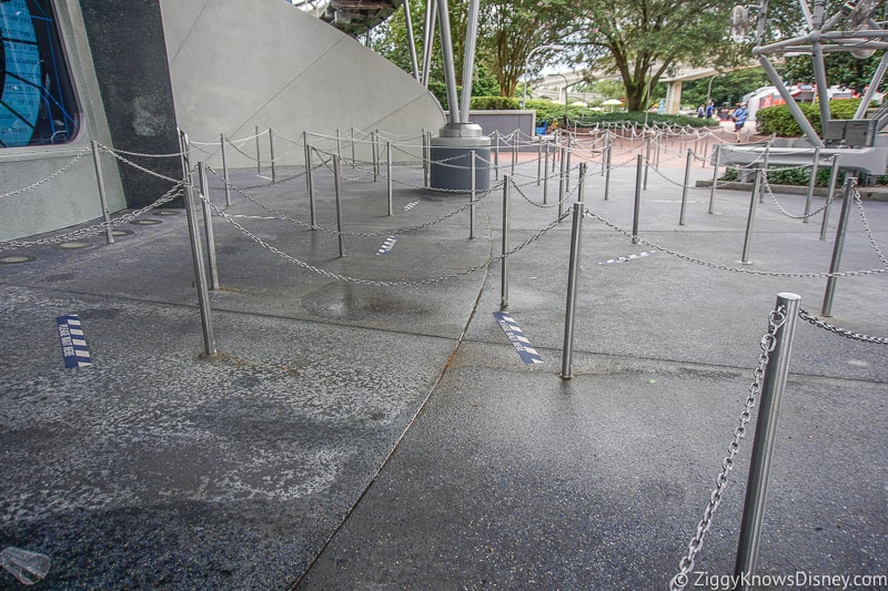 ride queue outside Test Track