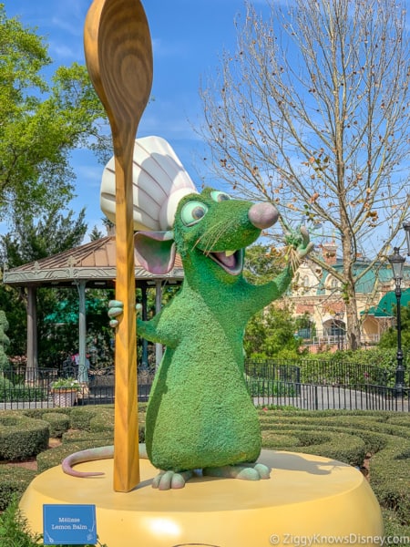 Remy topiary EPCOT France pavilion