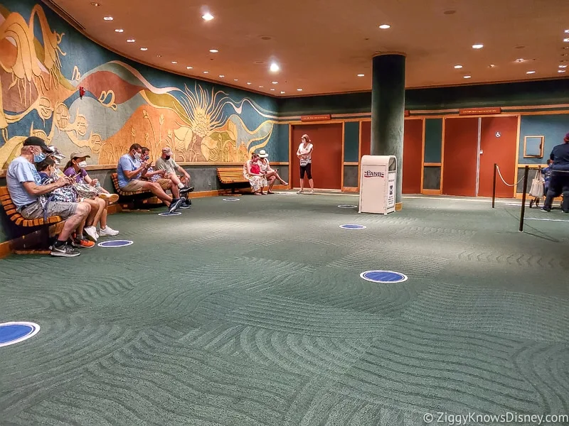 Waiting area for Awesome Planet EPCOT
