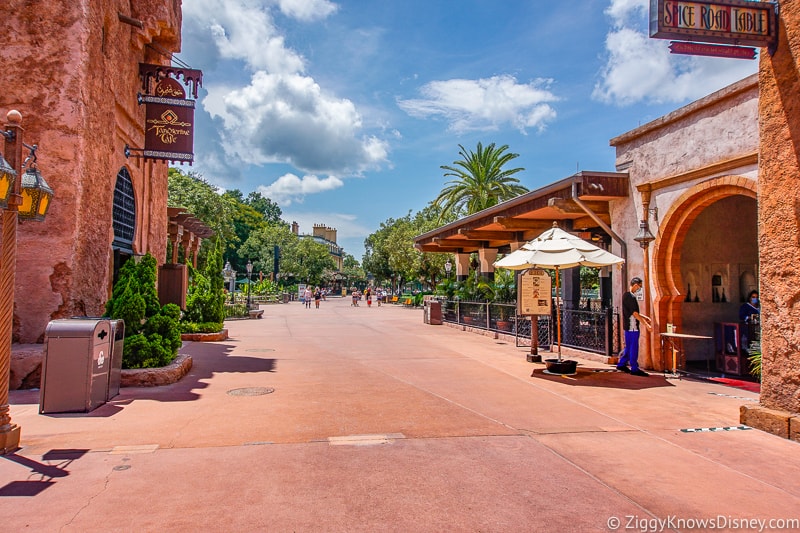 Empty Morocco pavilion EPCOT