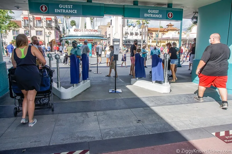 guests going through the turnstiles at Hollywood Studios