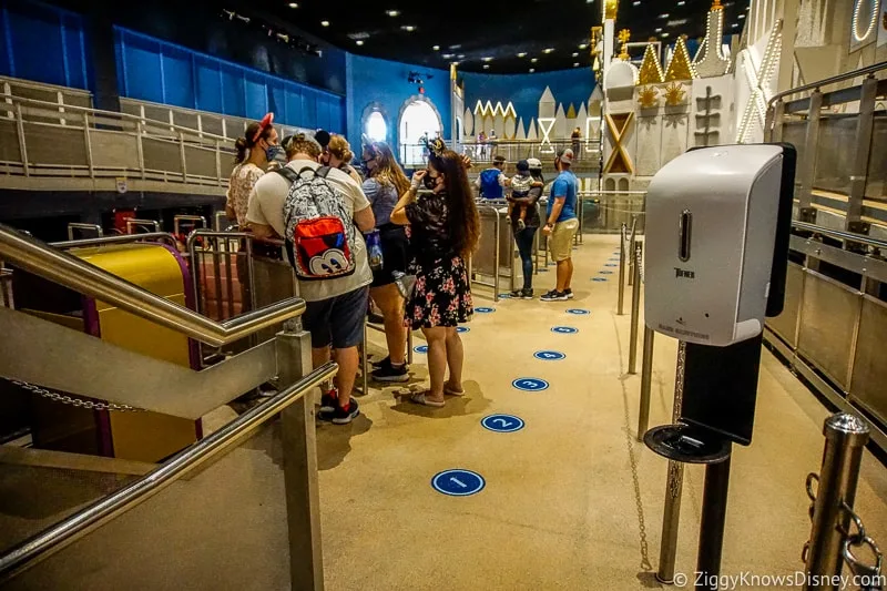 It's a Small World loading area queue Magic Kingdom reopening