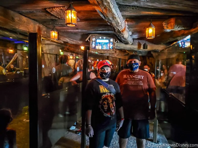 Inside queue for Seven Dwarfs Mine Train Magic Kingdom