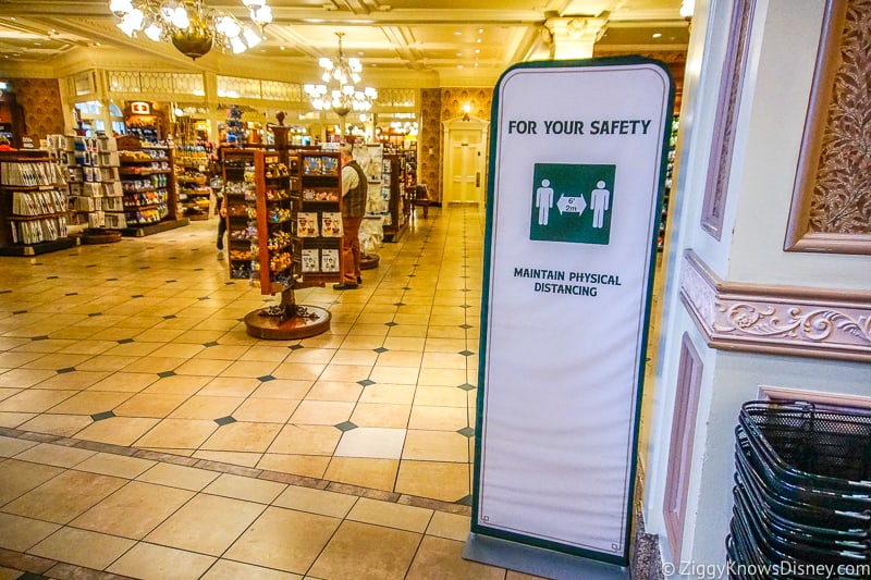 safety sign inside shops on Main Street U.S.A Magic Kingdom