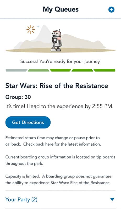 group 30 in Rise of the Resistance virtual queue