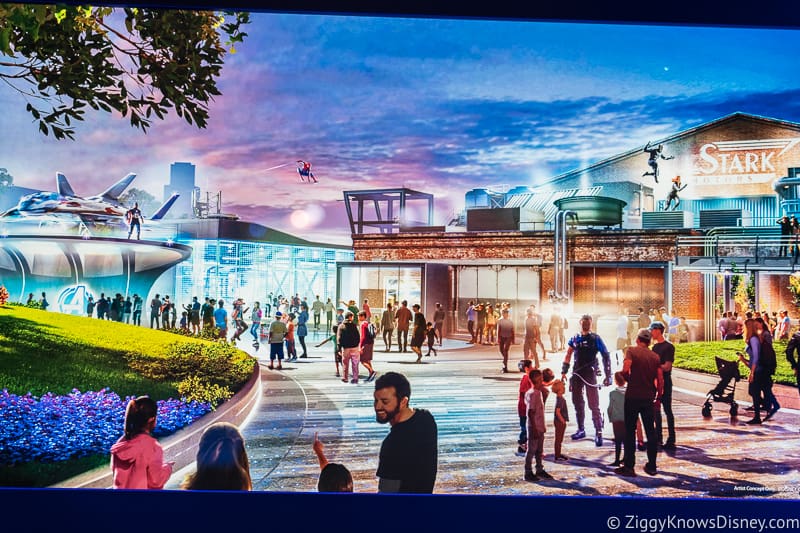 Avengers Campus concept art stunt show