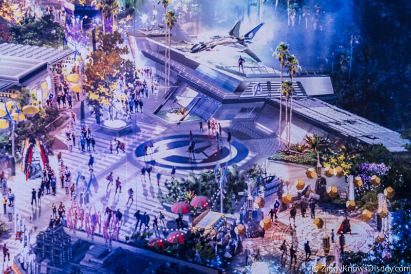 Avengers Campus Marvel Land concept art Map Quinjet Experience