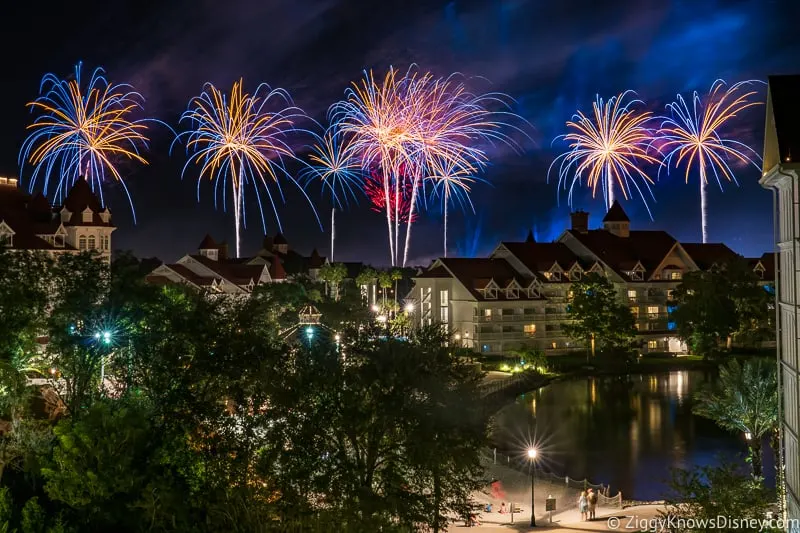 Fireworks from Grand Floridian Resort