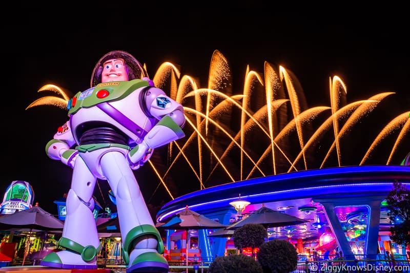 Hollywood Studios tűzijáték a Toy Story Landben