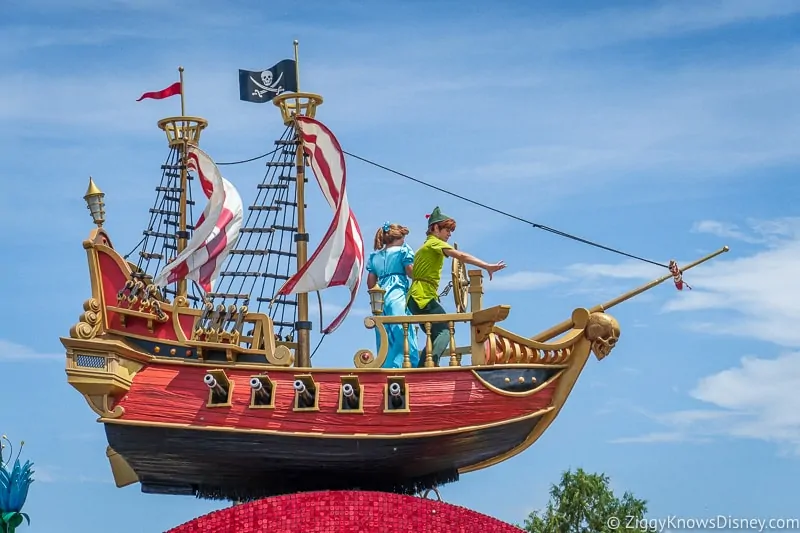 Peter Pan in Festival of Fantasy Parade at Disney's Magic Kingdom Park