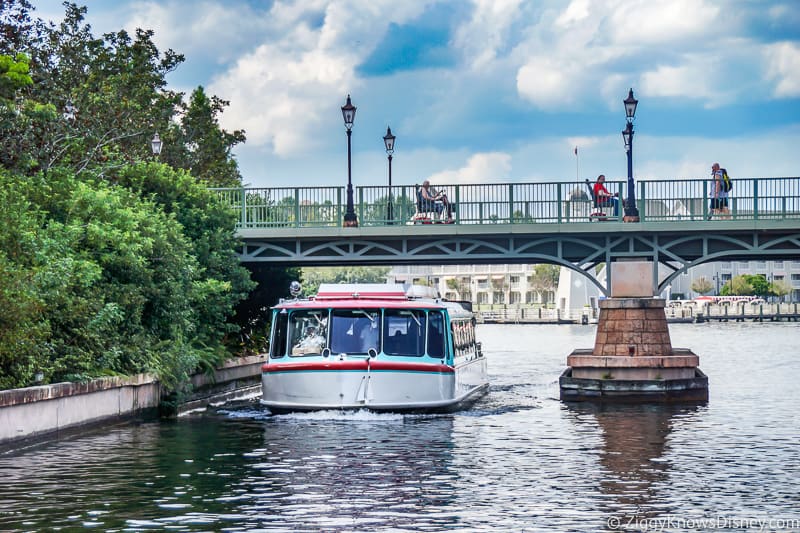 Friendship Boat bringing guests to EPCOT