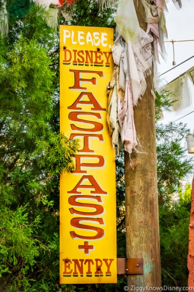 Disney's Animal Kingdom FastPass+ sign