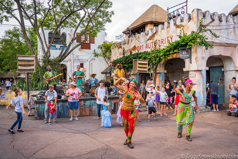 Disney's Animal Kingdom street performers in Harambe village