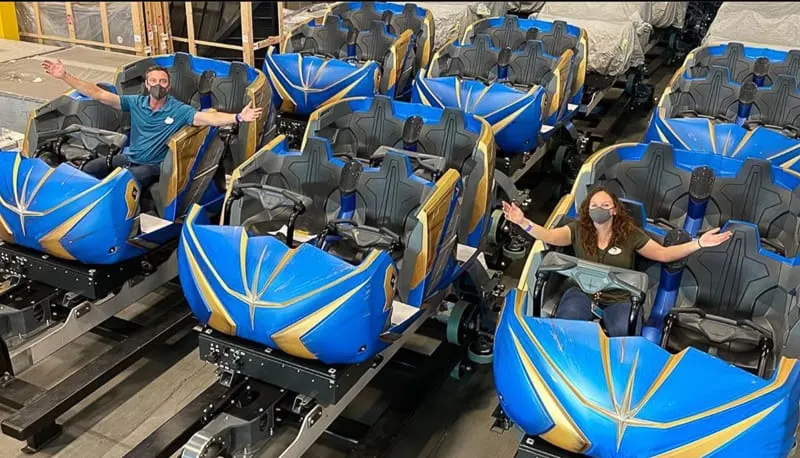 Guardians fo the Galaxy Cosmic Rewind ride vehicles