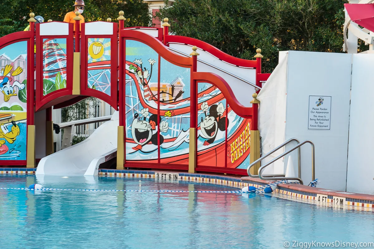 Mickey and Friends Slide refurb from a distance