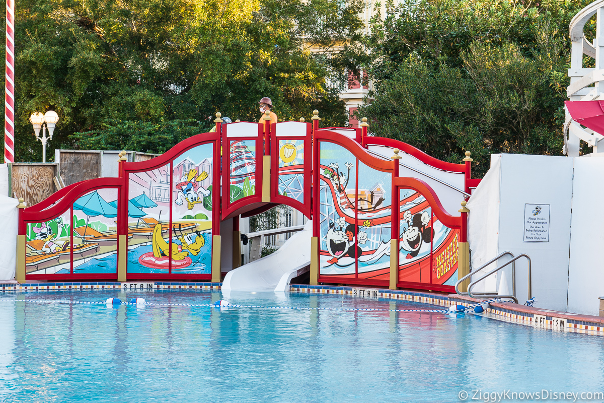 Front of Luna Park Pool after Mickey and Friends Refurb