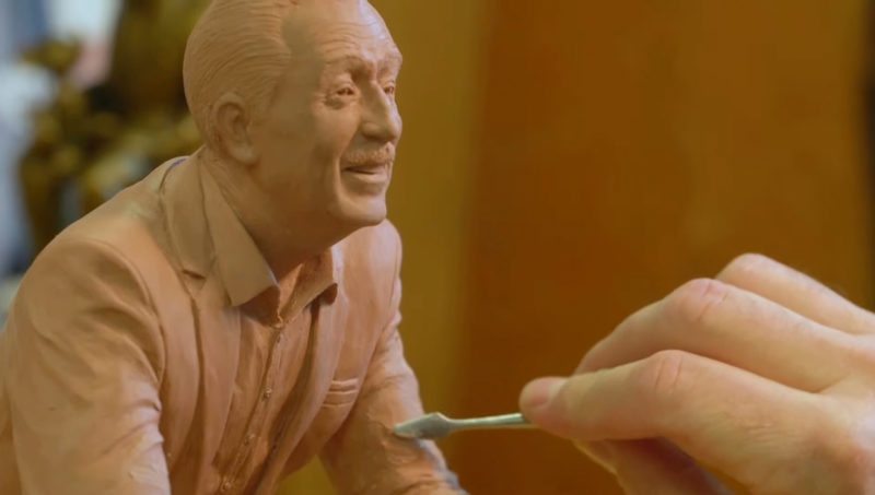 sculpting the Walt Disney Statue for EPCOT