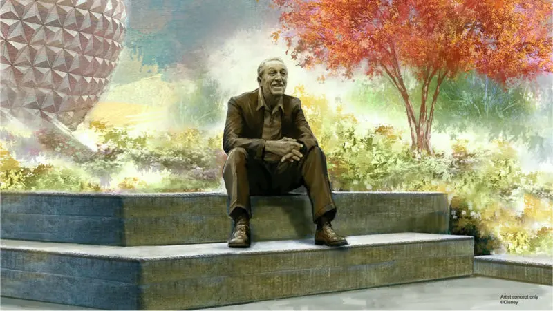 Walt Disney Statue EPCOT Dreamer's Point Concept Art