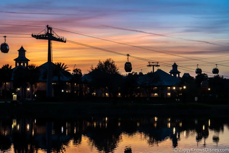 Disney Skyliner at sunset