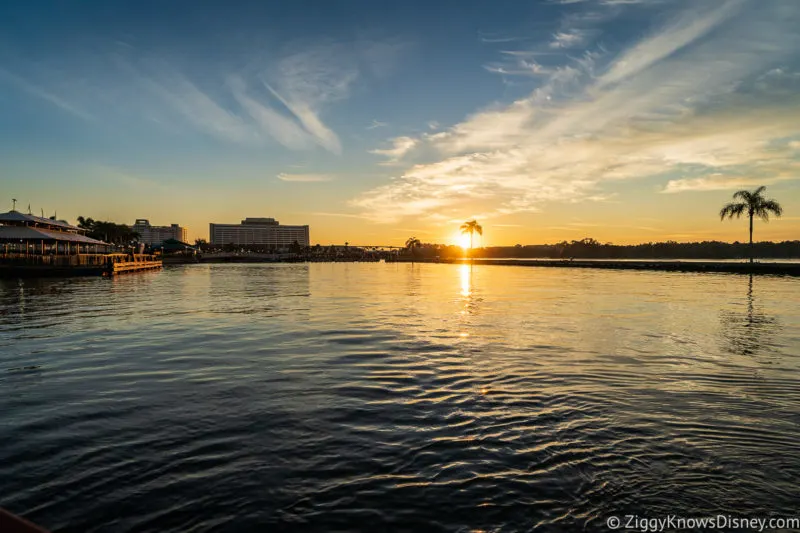 Sunset over Seven Seas Lagoon Contemporary Resort