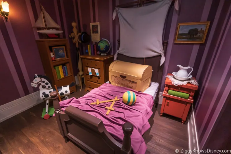 Peter Pan's Flight queue bedroom