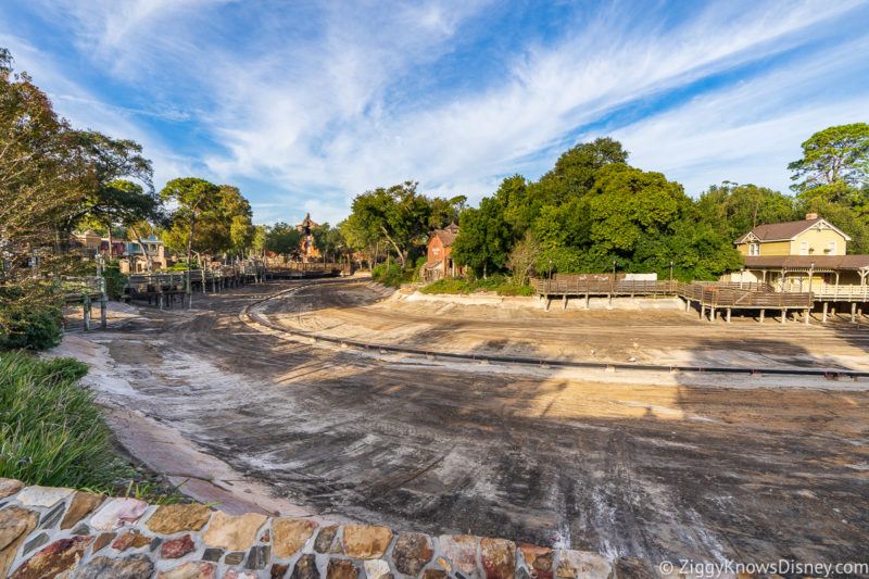 Rivers of America drained for refurbishment Magic Kingdom