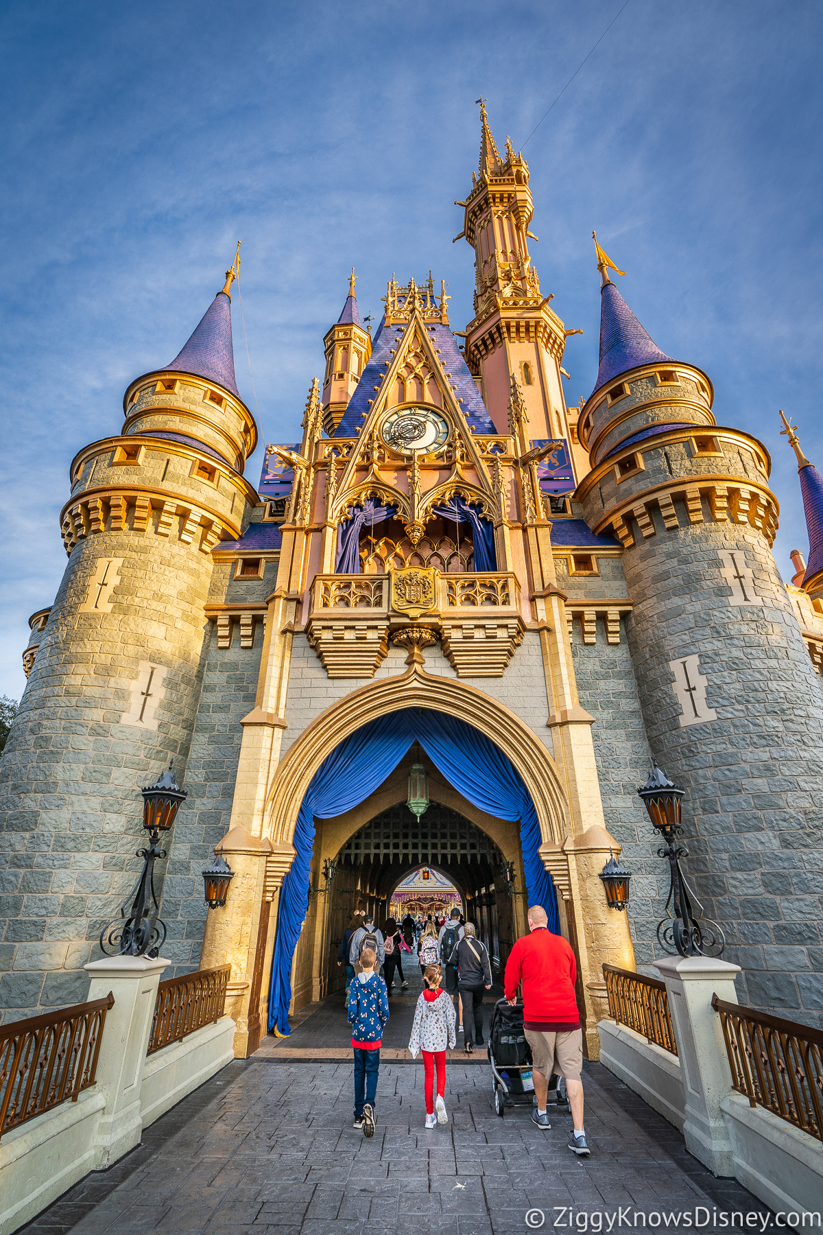 Walking through Cinderella Castle Disney World Magic Kingdom