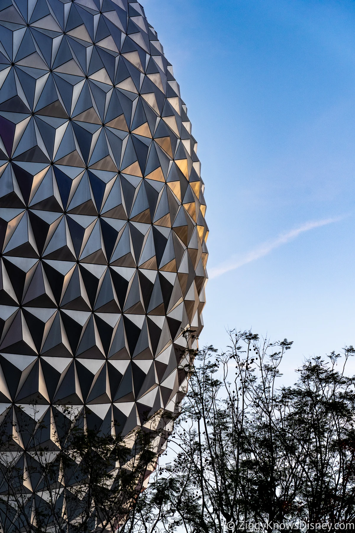 Spaceship Earth EPCOT at Sunset