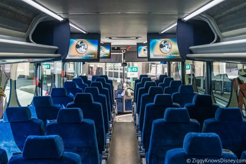 Disney's Magical Express bus inside