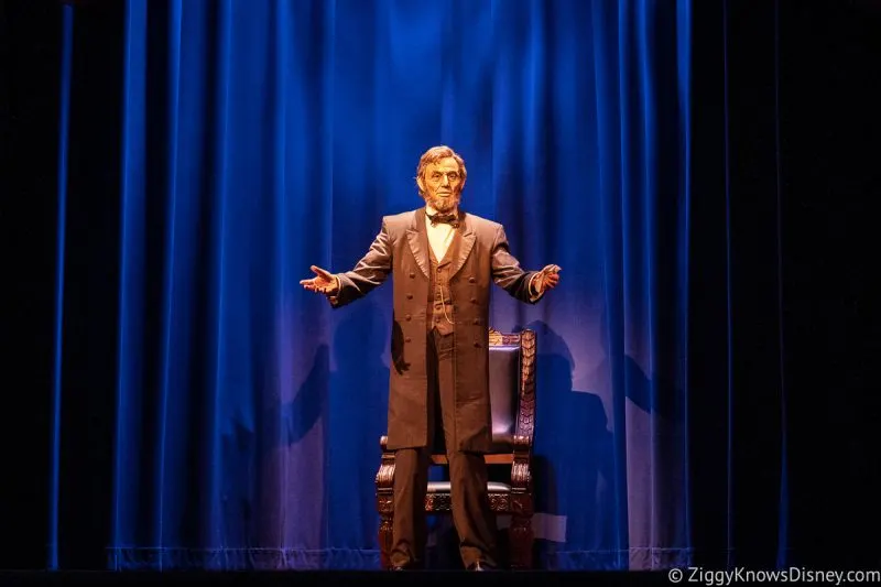 Abraham Lincoln animatronic figure Hall of Presidents