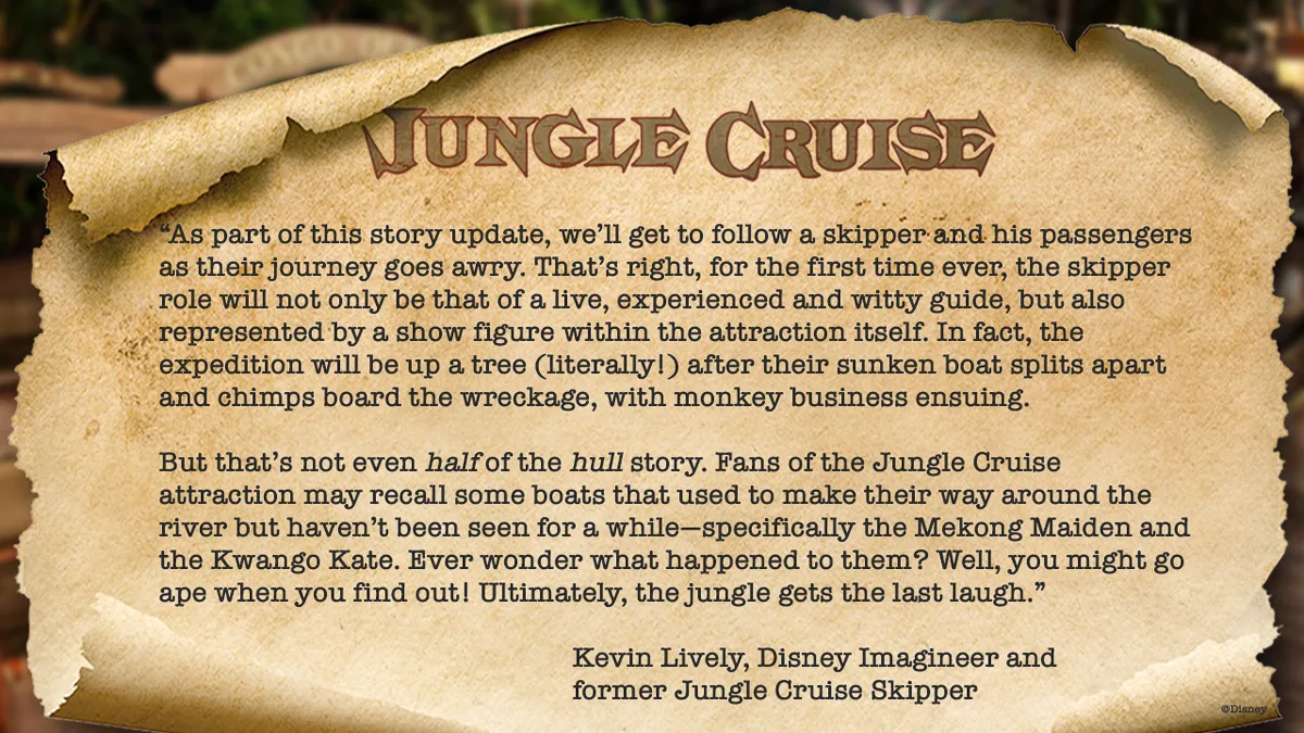 Jungle Cruise Refurbishment 