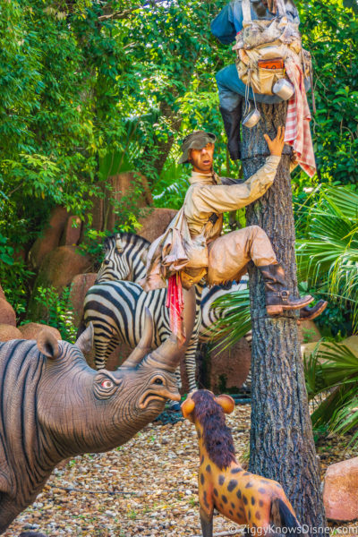 Jungle Cruise explorers in tree scene