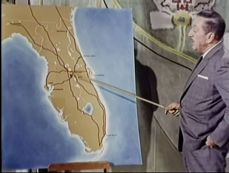 Walt Disney during Florida Project presentation