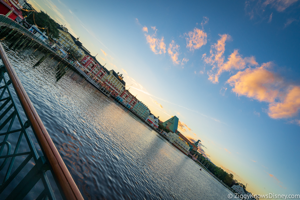 sunset over crescent lake Boardwalk