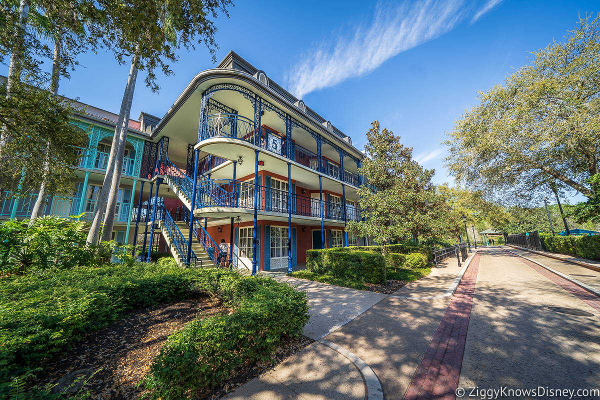 Outside Disney's Port Orleans Resort