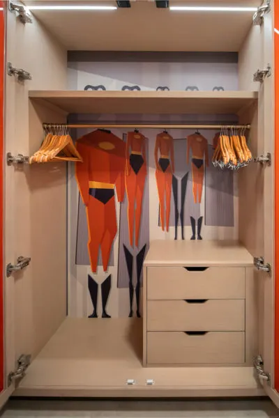 The Incredibles themed closet
