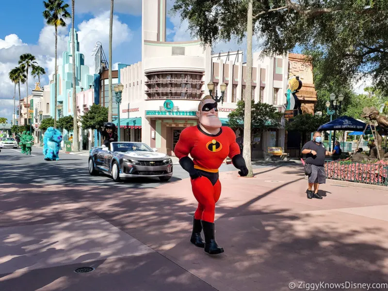 Pixar's The Incredibles characters in Disney World