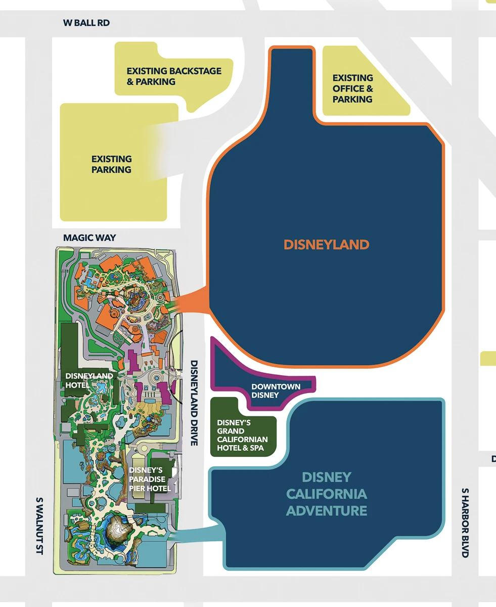 Disneyland Resort Expansion project map