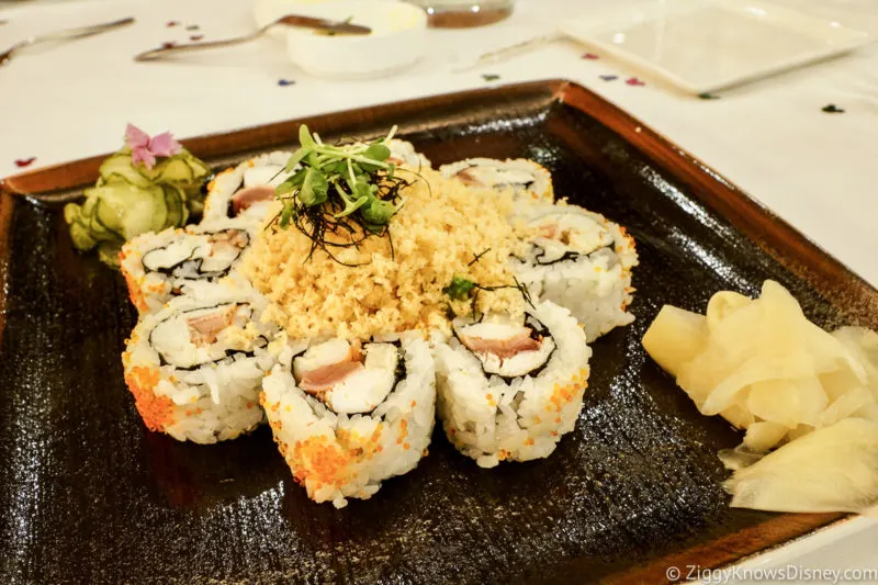 Sushi from California Grill Disney World